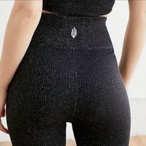 Free People Sold Out Glitter Sparkle Yoga Leggings
